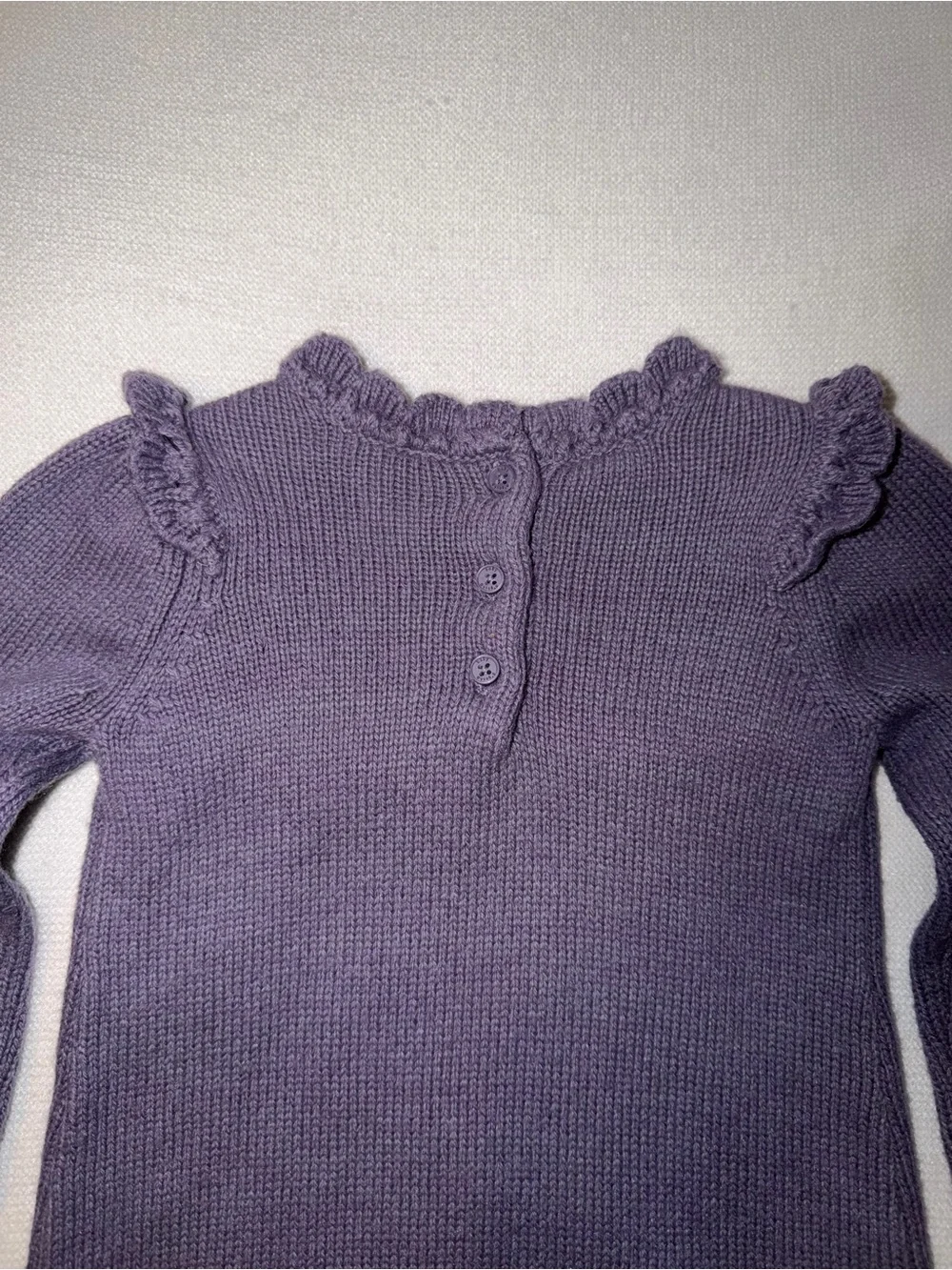 OshKosh B'gosh Lavender Knit Dress with Scalloped Yoke